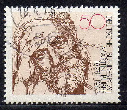 BRD, Mi-Nr. 962 gest., 100. Geburtstag von Martin Buber