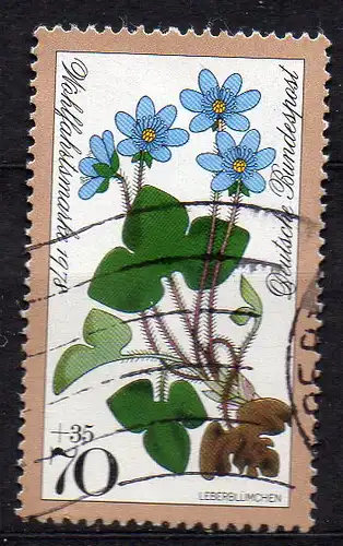 BRD, Mi-Nr. 985 gest., Wohlfahrt 1978 - Waldblumen