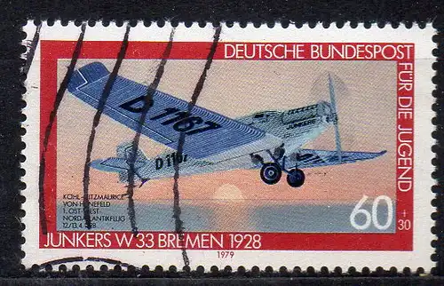 BRD, Mi-Nr. 1007 gest., Jugend 1979 - Luftfahrt