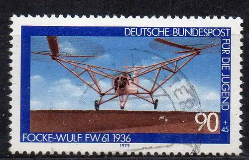 BRD, Mi-Nr. 1008 gest., Jugend 1979 - Luftfahrt