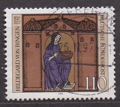 BRD, Mi-Nr. 1018 gest., 800. Todestag von Hildegard von Bingen
