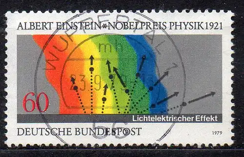 BRD, Mi-Nr. 1019 gest., Nobelpreisträger der Physik und Chemie