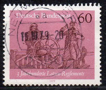 BRD, Mi-Nr. 1022 gest., 300 Jahre Lotsen-Reglements