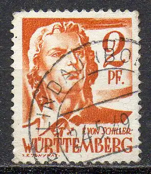 Französische Zone - Württemberg, Mi-Nr. 14 gest.