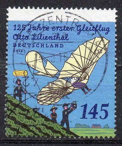 BRD, Mi-Nr. 3254 gest., 125 Jahre 1. Gleitflug von Otto Lilienthal
