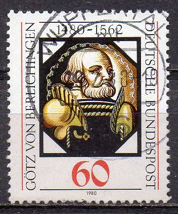 BRD, Mi-Nr. 1036 gest., Götz von Berlichingen