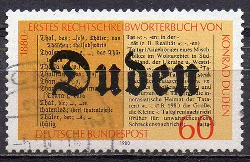 BRD, Mi-Nr. 1039 gest., 100 Jahre Duden