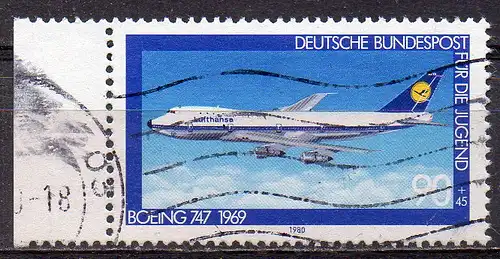 BRD, Mi-Nr. 1043 gest., Jugend 1980 - Luftfahrt