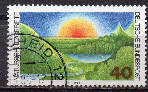 BRD, Mi-Nr. 1052 gest., Naturschutzgebiete