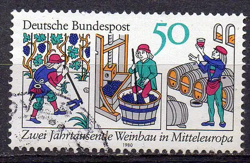 BRD, Mi-Nr. 1063 gest., 2000 Jahre Weinbau in Mitteleuropa