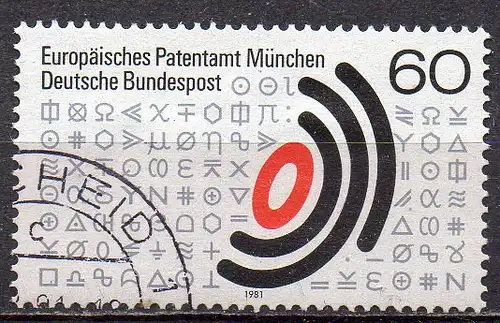 BRD, Mi-Nr. 1088 gest., Europäisches Patentamt München