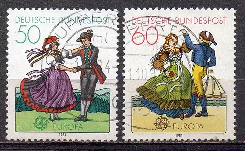 BRD, Mi-Nr. 1096 - 1097 gest., kompl., Europa CEPT 1981