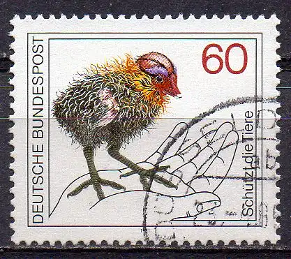 BRD, Mi-Nr. 1102 gest., Tierschutz