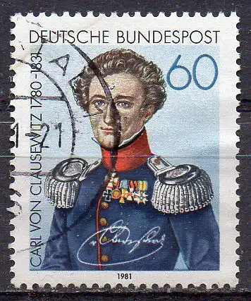BRD, Mi-Nr. 1115 gest., General Carl von Clausewitz