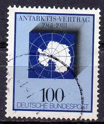 BRD, Mi-Nr. 1117 gest., 20 Jahre Antarktis-Vertrag