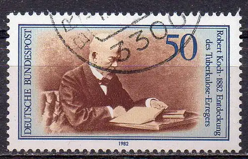 BRD, Mi-Nr. 1122 gest., Entdeckung des Tuberkulose-Erregers durch Robert Koch