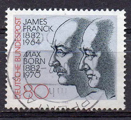 BRD, Mi-Nr. 1147 gest., James Franck und Max Born