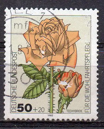 BRD, Mi-Nr. 1150 gest., Wohlfahrt 1982 - Gartenrosen