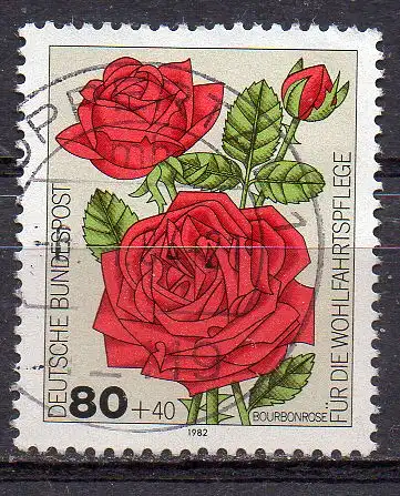 BRD, Mi-Nr. 1152 gest., Wohlfahrt 1982 - Gartenrosen