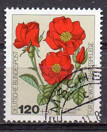 BRD, Mi-Nr. 1153 gest., Wohlfahrt 1982 - Gartenrosen