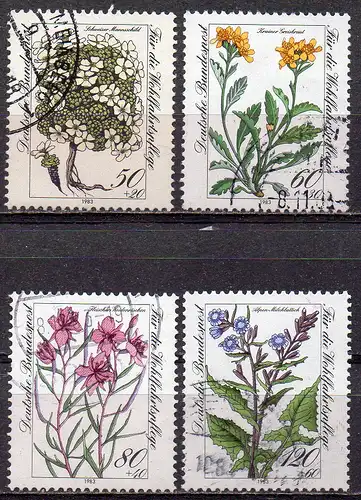 BRD, Mi-Nr. 1188 - 1191 gest., kompl., Wohlfahrt 1983 - Alpenblumen
