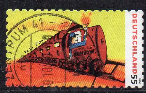 BRD, Mi-Nr. 2808 gest., gestanzt, Udo Lindenberg; Sonderzug nach Pankow