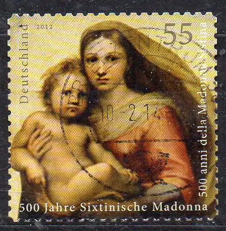 BRD, Mi-Nr. 2965 gest., gestanzt, 500 Jahre Sixtinische Modonna