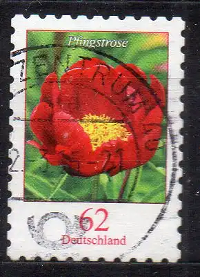 BRD, Mi-Nr. 3121 Raster I gest., gestanzt, DS Blumen: Pfingstrose