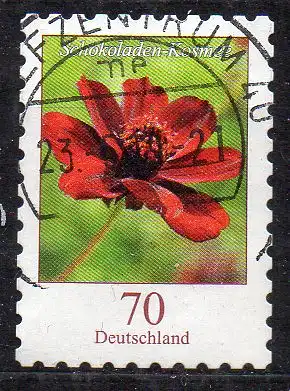 BRD, Mi-Nr. 3197 gest., gestanzt, DS Blumen: Schokoladen-Kosmee