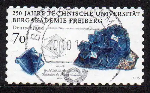 BRD, Mi-Nr. 3198 gest., gestanzt, 250 Jahre Technische Universität Bergakademie Freiberg