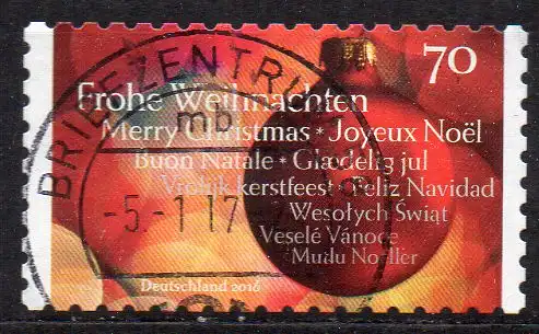 BRD, Mi-Nr. 3270 gest., gestanzt, Weihnachten