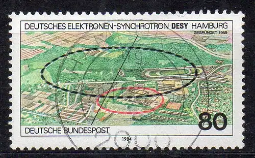 BRD, Mi-Nr. 1221 gest., 25 Jahre Deutsches Elektronen-Synchroton Hamburg
