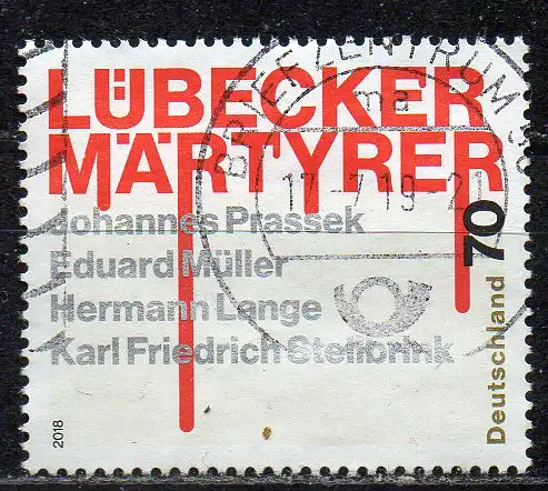 BRD, Mi-Nr. 3417 gest., Lübecker Märtyrer