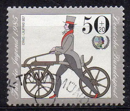 BRD, Mi-Nr. 1242 gest., Jugend 1985 - Historische Fahrräder