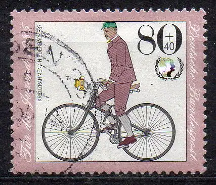 BRD, Mi-Nr. 1244 gest., Jugend 1985 - Historische Fahrräder