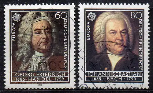 BRD, Mi-Nr. 1248 - 1249 gest., kompl., Europa CEPT 1985 - Händel + Bach