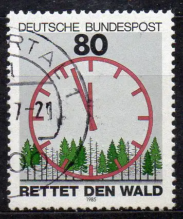 BRD, Mi-Nr. 1253 gest., Umweltschutzkampagne \"Rettet den Wald\"