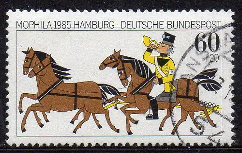 BRD, Mi-Nr. 1255 gest., Internationale Briefmarkenausstellung MOPHILA ´85 Hamburg