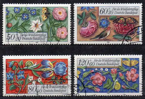 BRD, Mi-Nr. 1259 - 12662 gest., kompl., Wohlfahrt 1985 - Miniaturen