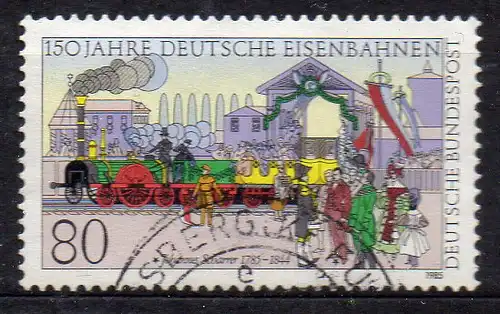 BRD, Mi-Nr. 1264 gest., 150 Jahre deutsche Eisenbahnen