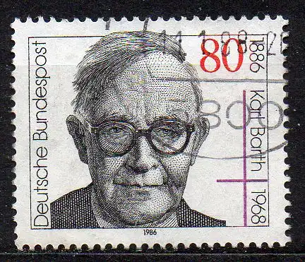 BRD, Mi-Nr. 1282 gest., Karl Barth