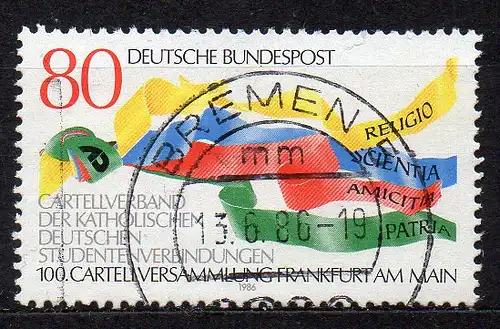 BRD, Mi-Nr. 1283 gest., Cartellverband der Katholischen Deutschen Studentenverbindungen