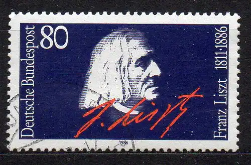 BRD, Mi-Nr. 1285 gest., Franz Liszt