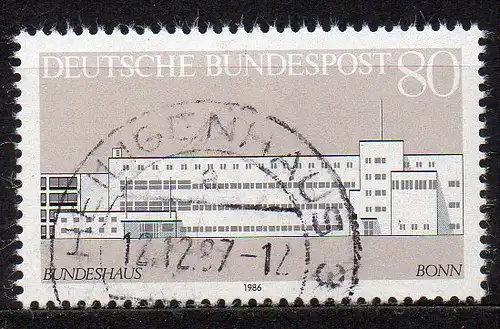 BRD, Mi-Nr. 1289 gest., Bundeshaus, Bonn (aus Block 20)