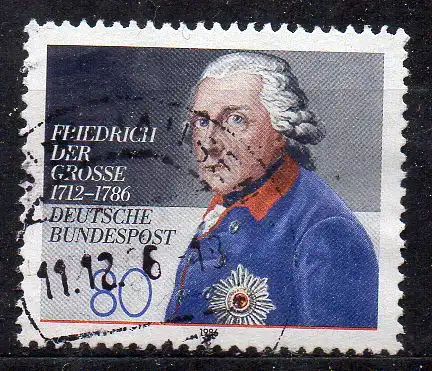 BRD, Mi-Nr. 1292 gest., 200. Todestag von König Friedrich dem Großen