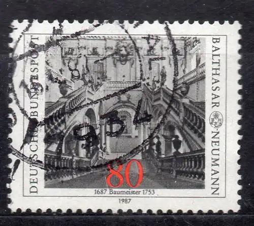 BRD, Mi-Nr. 1307 gest., Balthasar Neumann