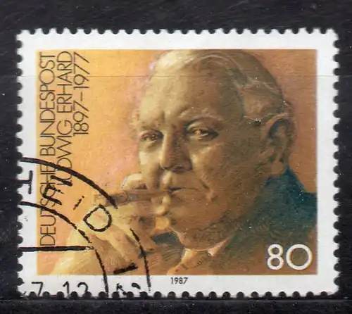 BRD, Mi-Nr. 1308 gest., Dr. Ludwig Erhard