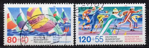 BRD, Mi-Nr. 1310 - 1311 gest., kompl., Sporthilfe 1987