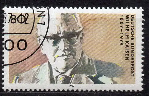 BRD, Mi-Nr. 1325 gest., Wilhelm Kaisen - Bürgermeister von Bremen