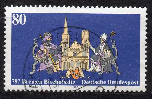 BRD, Mi-Nr. 1329 gest., 1200. Jahrestag der Erhebung Bremens zum Bischofssitz